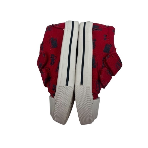 K KomForme Red Blue Car Truck Canvas Sneakers Size 5 Toddler - Picture 6 of 8